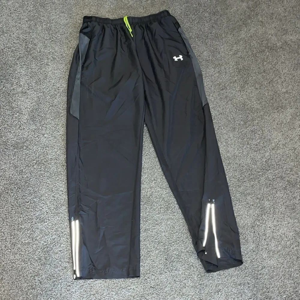 Gray w/pockets Under Armour Yoga running marathon gym workout pants zipper cuff